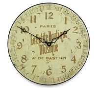 Roger Lascelles Wall Clock, Wood, Cream, 36 x 5 x 36 cm