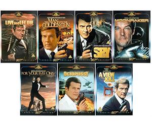 Roger Moore starring James Bond 007 Collection: Live and Let Die / The Man with the Golden Gun / The Spy Who Loved Me / Moonraker / For Your Eyes Only / Octopussy / A View to a Kill