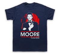Roger Moore The Best Bond British Spy Secret Agent 00 Double O Mens T-Shirt
