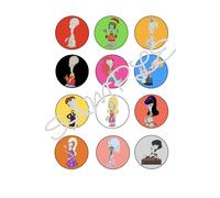 Roger the Alien American Dad Edible Icing Sheet Cupcake Toppers x 12 5cm
