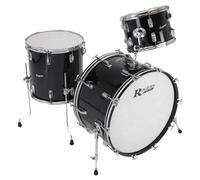 Rogers Powertone 24 3pc Shell Pack Piano Black with Inlay