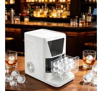 ROGHA 2″ Sphere Ice Maker, Clear Ice Ball Maker with Slow-Melting, 2 pcs in 60-90Mins, 42 pcs/Day,with Crystal Sphere & Rapid Sphere Technology, Ice Maker Countertop Ideal for Whiskey White