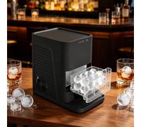 ROGHA 2″ Sphere Ice Maker, Clear Ice Ball Maker with Slow-Melting, 2 pcs in 60-90Mins, 42 pcs/Day,with Crystal Sphere & Rapid Sphere Technology, Ice Maker Countertop Ideal for Whiskey Black