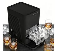 ROGHA Sphere Ice Maker, 2" Crystal Clear Ball Maker - 2 Sphere Ice Ready in 60-90min, Self-Cleaning for Cocktails, Whiskey & Bourbon, 42Pcs/Day Black