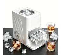 ROGHA Sphere Ice Maker, 2" Crystal Clear Ball Maker - 2 Sphere Ice Ready in 60-90min, Self-Cleaning for Cocktails, Whiskey & Bourbon, 42Pcs/Day White