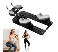 ROGHA Waist and ab Twist Trainer that dynamically Stretches the Lower-Back Pain Relief & core Training Machine,with LED Counter 3 Adjustable Height Black