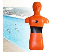 ROGHA Water Rescue Training Dummy,Pool Lifesaving Model,for Water Practice W/3 Hole,No Assembly Required,for Communities and Schools Orange-iron