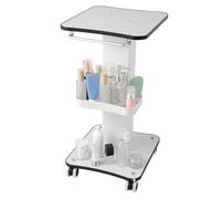 ROGONPDK Beauty Salon Trolley | Stand Rolling Cart SPA Beauty Machine | 3 Tier Mobile Storage Rolling Trolley Cart with Storage Tray for Salons, Spas, Barber Shops | Maximum Load Capacity: 15kg