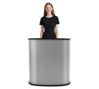 ROGONPDK Portable Exhibition Stand, Detachable Pop Up Podium Foldable Display Reception Stand Trade Show Table Counter Reception Desk, 40 * 90 * 90 Movable Product Promotion Speech Display