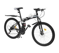 Rogowsen 26 Inch 21 Speed Mountain Bike, Folding Mountain Bicycles,Adjustable Seat Height, High-Carbon Steel Frame, with Mechanical Brake, for Daily commuting, Fitness, Competition