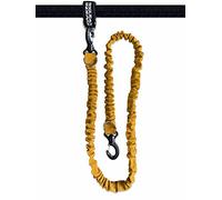 Rogue Endeavor 3-Point Stretch Paddle Leash for SUP (Stand Up Paddle Board), Kayak & Canoe. Center-pivot for easy transition. Soft Nylon, Easy Stretch, 360 Swivels (Black)