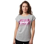 (Large) Star Wars Short Sleeved T-Shirt (Womens Grey)