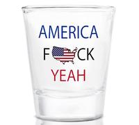 Rogue River Tactical Funny America Yeah USA Flag Shot Glass Gift For Military Veteran or Patriotic American