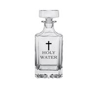 Rogue River Tactical Funny Joke Holy Water Sarcastic Whiskey Decanter With Glass Stopper Custom Gift For Men Dad Veteran Father's Day
