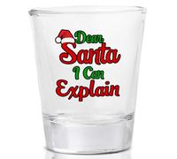Rogue River Tactical Funny Santa Clause I Can Explain Ho Ho Ho Sarcastic Shot Glass Gift Idea Christmas Xmas Gag Gift Naughty Nice