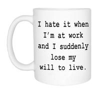 Rogue River Tactical I Hate It Funny Sarcastic Novelty Coffee Mug Cup Great Gag Gift Idea for Work Employee, Boss and Coworker, 11 Oz, White (I HAte It)