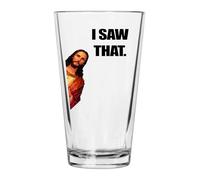 Rogue River Tactical Jesus I Saw That Funny Beer Glass Drinking Cup Pint 16oz Pub Gag Gift Hilarious Joke For Men Him Husband Father's Day