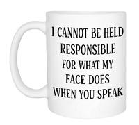 Rogue River Tactical Responsible for What My Face Does Funny Sarcastic Novelty Coffee Mug Cup Great Gag Gift Idea for Work Employee, Boss and Coworker, 11 Oz, White (Responsible)