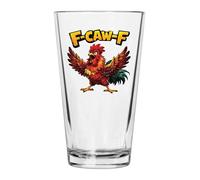 Rogue River Tactical Rooster F Caw F Off Sarcastic Funny Beer Glass Drinking Cup Pint 16oz Pub Gag Gift Hilarious Joke For Men Him Husband Father's Day Joke