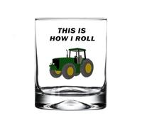 Rogue River Tactical This Is How I Roll tractor Farmer Racher Country Joke Old Fashioned Whiskey Glass Drinking Cup Gift Farmer Rancher
