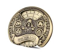 Rogue Roulette Dice Spinner, 7-in-1 Metallic Dice Spinner DND, Rogue Fingertip Gyroscope, D&D Gifts with Dragon Logo Gift Bags, Role Play, Board Game Accessories, Bronze