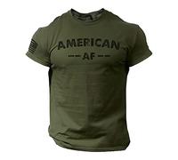 Rogue Style American AF Men's T-Shirt, Army Green, Medium