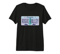 Rogue Valley Oregon OR Grants Pass License Plate Premium T-Shirt