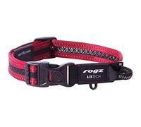 Rogz Airtech Classic Dog Collar Rock Red Medium 26-40cm