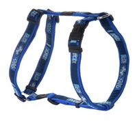 Rogz Armed Response Nylon Harness Indigo Bones 25mm