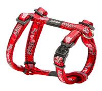 Rogz Bone H-Harness Jellybean Fancy Dress, Small, Red Rogz