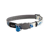 Rogz Catz GlowCat Collar, Blue Floral