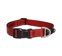 Rogz Utility Bright Reflective Durable Dog Collar, Red