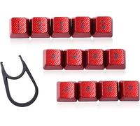 RogzO Red 13 Key Mechanical Gaming Keycaps for Logitech G310 G413 G613 G810 K840 G910 RGB Mechanical Keyboards (Wired, USB Powered, Romer-G Switch, qwerty Layout, Textured)