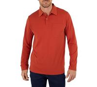 Rohan Men's Global Long Sleeve Polo - Anti Odour Stretchy Mens Polo with UPF 40+ UV Sun Protection - Coast Red, Large