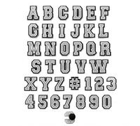 Rohans Alphabet Letter and Numbers A - Z 0-9 Shoe Charms Jiblets for Crocs Decoration Clogs Grey Black Pink Gold Silver