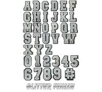 Rohans Alphabet Letter and Numbers A - Z 0-9 Shoe Charms Jiblets for Crocs Decoration Clogs Grey Black Pink Gold Silver (LETTER N, BLACK)