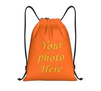 ROHBVMN Backpack Add Your Personalised Logo, custom Drawstring Bag for Men, Sports Bag for Women, Travel Backpack, Swimming Bag, Ideal for All Sports Activities, Waterproof Drawstring Bag