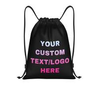 ROHBVMN Personalised Backpack add Your Photos/Logo/Text custom Drawstring Bag for Men and Women, Sports Bag, Swimming Bag, Ideal for Travel and Sports Activities