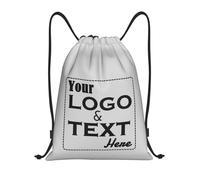 ROHBVMN Personalised Backpack custom Drawstring Bag - Add Photos/Logo/Text Sports Bag for Men and Women, Swimming Bag for Kids with Logo and Text for Every Occasion