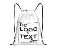 ROHBVMN Personalised Backpack custom Drawstring Bag - Add Photos/Logo/Text Sports Bag for Men and Women, Swimming Bag for Kids with Logo and Text for Every Occasion