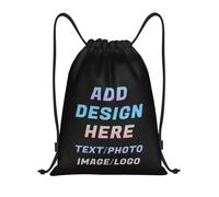 ROHBVMN Personalised Backpack,custom Drawstring Bag for Men and Women, Swimming Bag, Waterproof Backpack Add Photo/Logo/Text, Ideal for the Gym and Everyday Use.