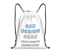 ROHBVMN Personalised Backpack,custom Drawstring Bag for Men and Women, Swimming Bag, Waterproof Backpack Add Photo/Logo/Text, Ideal for the Gym and Everyday Use.