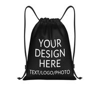 ROHBVMN Personalised Backpack in Bulk ADD Your Logo/Text custom Drawstring Bag for Men and Women, Swimming Bag,Sports Bag,Ideal for Sports and Leisure