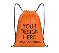 ROHBVMN Personalised Backpack in Bulk ADD Your Logo/Text custom Drawstring Bag for Men and Women, Swimming Bag,Sports Bag,Ideal for Sports and Leisure