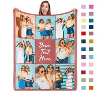 ROHBVMN Personalised Blanket with Photos Text, Custom Blanket customised blanket adults Customized picture Blanket customisable blanket,for Girlfriend Boyfriend Wife Husband Day Gifts Photo Blanket