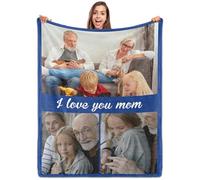ROHBVMN Personalised Blanket with Photos Text, Custom Blanket customised blanket adults Customized picture Blanket customisable blanket,for Girlfriend Boyfriend Wife Husband Day Gifts Photo Blanket