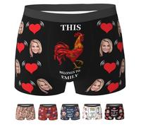 ROHBVMN Personalised Boxers For Men With Face Photo Custom Funny Boxers For Men Personalised Gifts For Valentine'S Day Christmas Day For Men personalized pants