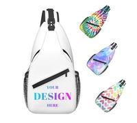 ROHBVMN Personalised Sling Bag For Men Women, Custom Crossbody Bag Printing Design Your Photo/Text/Logo,Personalised Chest Bag Color Options,Shoulder Bag Daypack Essentials