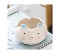 ROHCGHC Ashtray, Beautifully ceramics Ashtray Large capacity Cigar Rest cute Automotive Ashtrays Home Decoration Storage Box Practical(Small blue eared cat)