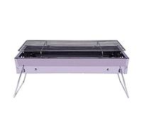 ROHCGHC Barbecue oven, Portable Stainless Steel BBQ Grill Folding Smokeless Outdoor Barbecue Charcoal Stove Camping Grilling Tool